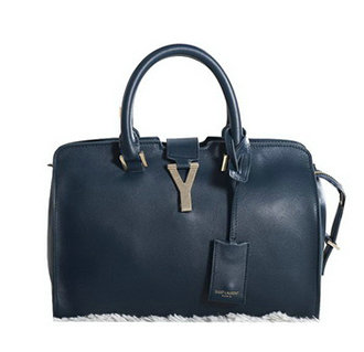 YSL cabas chyc bag original leather 5086 dark blue - Click Image to Close